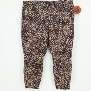 JEN7 BY 7 FOR ALL MANKIND Printed Ankle Skinny Jeans -‎ Golden Leopard